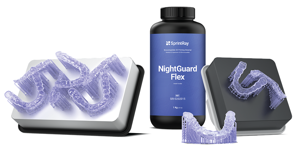 Picture of SprintRay, Night Guard FLEX resin, 1 liter option for SprintRay Pro 55S product (BlueSkyBio.com)
